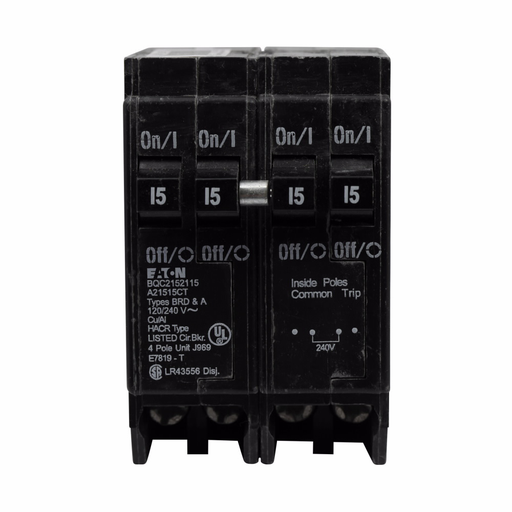 Product image for Eaton Electrical BQC240250 1 Inch CTL Class Type BQC Plug-On Circuit Breaker