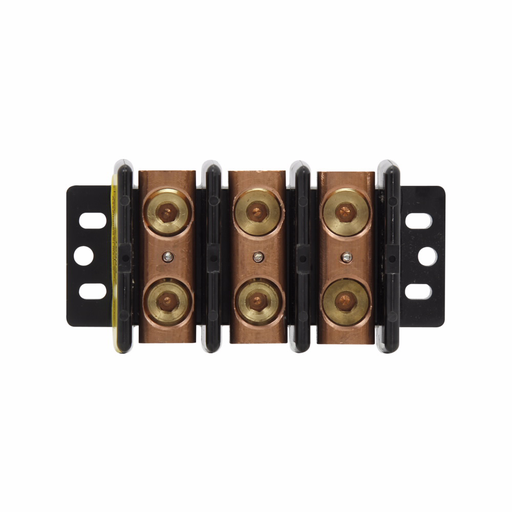 Product image for Bussmann Series 16003-3 3-Pole 6 AWG to 250 MCM Thermoplastic Splicer Power Terminal Block