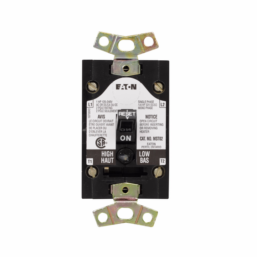 Product image for Cutler-Hammer MST02FN1P NEMA starter, Space SVG reversing starter, 1NO contacts, 24 Vdc Coil, Nema Size 0, 0.35-1.65 A