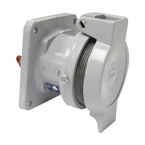 Product image for Crouse-Hinds CDR6034 60 Amp 600 VAC/250 VDC 4-Pole 3-Wire NEMA 4X Pin and Sleeve Receptacle