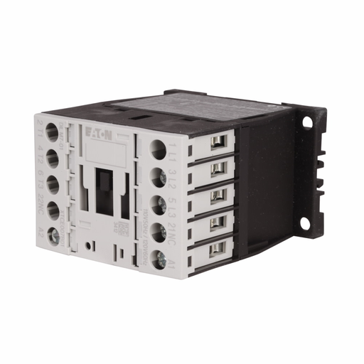 Product image for Cutler-Hammer XTCE015B10TD XT IEC contactor, 15A, 24 Vdc, 1NO, 15A, Frame B, 45 mm, 1, 2, 3/ 5, 5, 10, 10 hp (1/3PH @115, 200, 230/200, 230, 460, 575 V), Three-pole, Non-reversing, XT IEC series, Screw