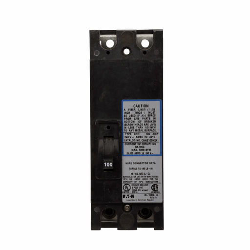 Product image for Eaton Electrical CHH2125H2X 120/240 VAC 125 Amp 25 kaic 2-Pole Bolt-On Tenant Circuit Breaker
