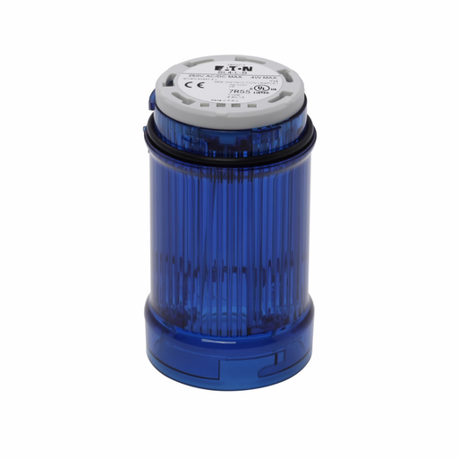 Product image for Cutler-Hammer SL4-L24-B Light Module, SL4, 40 mm, Continuous LED, 24 Vac/Vdc, Blue, (1), UL type 4, 4X, 13 , IP66
