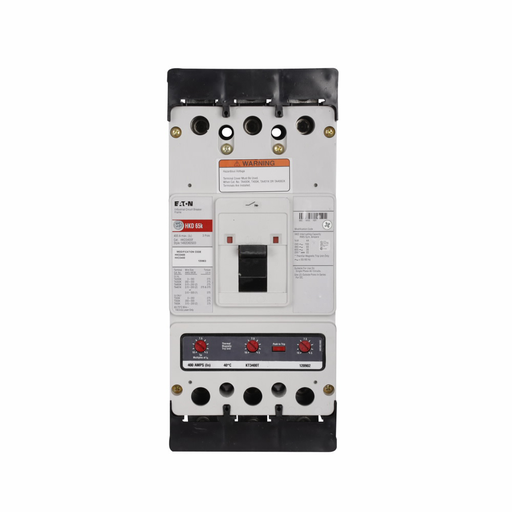 Product image for Cutler-Hammer HKDB3400FT32W Series C electronic molded case circuit breaker, K-frame, HKDB, Digitrip 310 RMS, Electronic LSI trip, Three-pole, 400A, 600 Vac, 250 Vdc, 100 kAIC at 240 Vac, 65 kAIC at 480