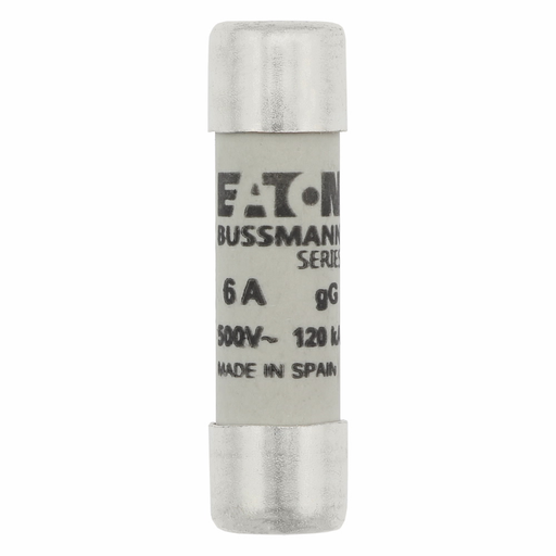 Product image for Bussmann Series C10G6 10 x 38 mm 6 Amp 500 VAC Class GL/GC Cylindrical Fuse