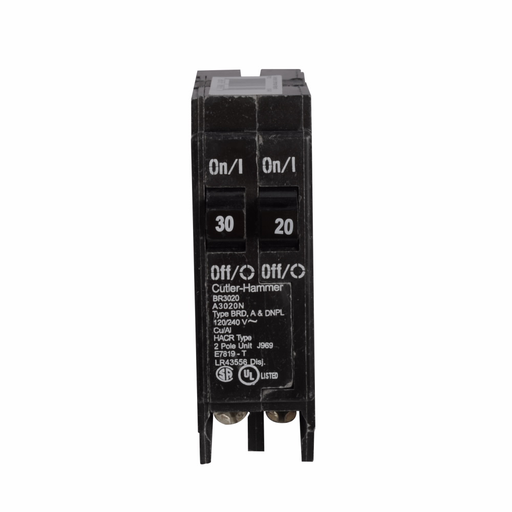 Product image for Eaton Electrical BR3020 1 Inch Duplex Circuit Breaker
