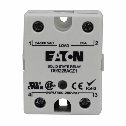 Product image for Eaton Electrical D93250ACZ2 24 to 280 VAC/3 to 32 VDC50 Amp SPST-NO Solid State Relay