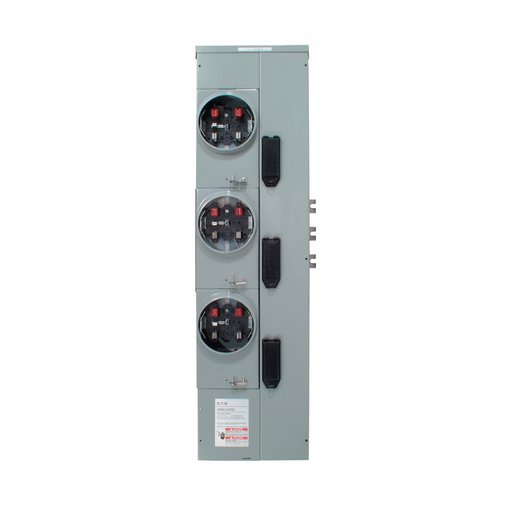 Product image for Eaton Electrical 3MM320RRL 208 Star/120 VAC 200 Amp 3-Phase 4-Wire 3-Socket Aluminum Ringless Meter Stack Module