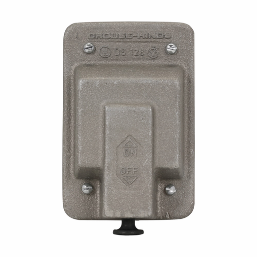 Crouse-Hinds DS128 1-Gang Aluminum Raintight Blank Device Box Cover with Gasket Product image for Crouse-Hinds DS128 1-Gang Aluminum Raintight Blank Device Box Cover with Gasket
