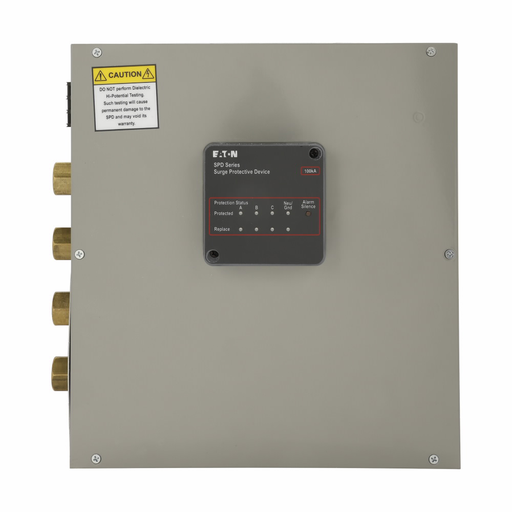 Product image for Cutler-Hammer SPD400480Y3G Eaton, SPD, STD W/COUNTER PKG, RIGHT TERMINALS, 400KA, Standard feature package and surge counter, 480Y/277V (4W+G), 400 kA per phase, panel boards (PRL-C), Internal integrated
