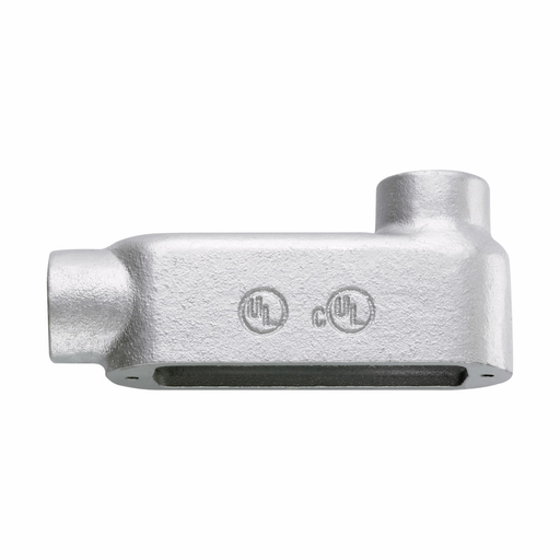 Eaton Crouse-Hinds series Condulet Form 5 conduit outlet body, Malleable iron, LB shape, Built-in rollers, 2-1/2"