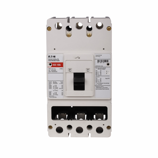 Product image for Cutler-Hammer KDCB3400FT32W Series C electronic molded case circuit breaker, K-frame, KDCB, Complete breaker, Digitrip 310 RMS, Electronic LSI trip, Three-pole, 400A, 600 Vac, 100 kAIC at 480 Vac, Witho
