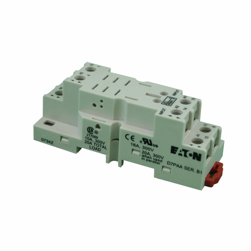 Product image for Eaton Electrical D7PAA 600 Volt 1.6 to 2.5 Amp 1-1/2 Hp Clamp/Screw Terminal Relay Socket