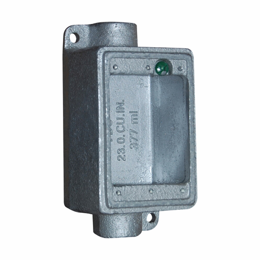 Crouse-Hinds FDCM3 Hot Dip Galvanize, FDC Deep Box, Malleable Iron, Single gang Product image for Crouse-Hinds FDCM3 Hot Dip Galvanize, FDC Deep Box, Malleable Iron, Single gang