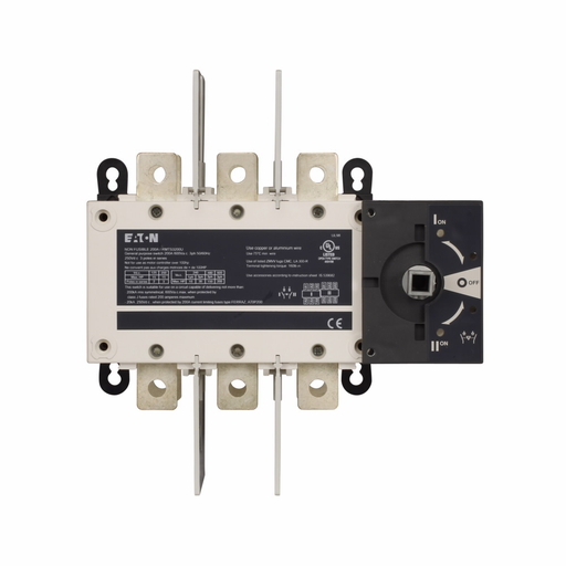 Product image for Cutler-Hammer RMTS3400U rotary disconnect switch, Rotary disconnect, 400 A, Non-fusible, Three-pole, Switch body, Manual transfer, 600 V