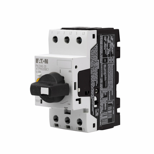 Product image for Cutler-Hammer XTPR020BC1 IEC motor control Manual Motor Protector, 20A, 45 mm Frame size, Class 10 trip type, Rotary type