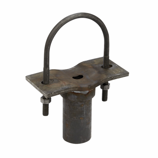 Product image for B-LINE B3090-4PLN PIPE SPT W/ U-BOLT, 4"", PLN