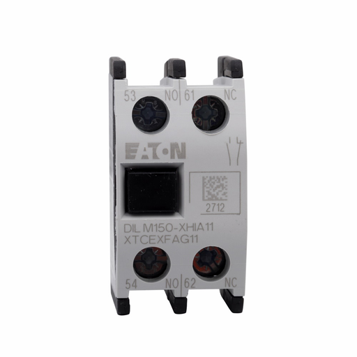 Product image for Cutler-Hammer XTCEXFAG11 Contactor Accessory - Auxiliary Contact, Two-pole, Screw terminals, D-G Frame size, 1NO-1NC contact configuration, 16A conventional thermal rating, Front mounting, used with XTRE cont