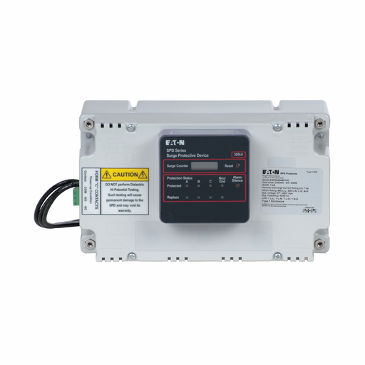 Product image for Cutler-Hammer SPD250208Y2J Surge Protection Device, SPD series, For motor control centers, 250 kAIC, 120/208V wye (4W+G), Standard feature package, Internal integrated mount, 150 L-N, 150 L-G, 150 N-G, 300 L-