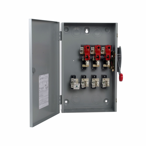 Product image for Eaton Electrical DG324UGK 240 VAC 200 Amp 60 Hp 3-Pole 3-Wire Non-Fusible Single Throw Safety Switch