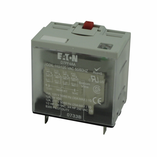 Product image for ETN D7PF4AA1 4PDT RELAY - 110 VDC C