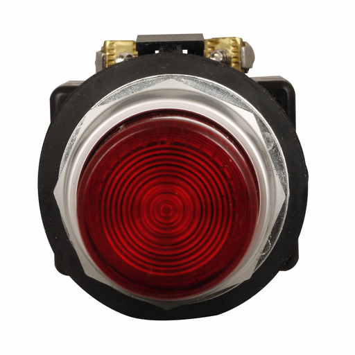 Product image for Cutler-Hammer HT8GBGF3 HT800 pushbutton, 30.5 mm, Watertight/Oiltight, Illuminated pushbutton, NEMA 3, 3R, 4, 4X, 12 and 13, Momentary, Extended, LED, full voltage light unit, Green lens, 24 Vac/dc, Chr