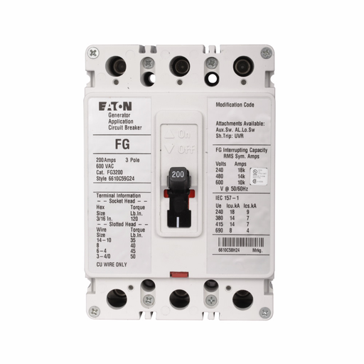 Product image for ETN FG3200 FG BREAKER LINE AND LOAD