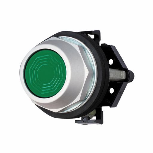 Product image for Cutler-Hammer HT8AARB Eaton, 30.5 mm Watertight/Oiltight Pushbutton operator,Red,Plastic Actuator,Chrome bezel,1NC,Non-illuminated,Flush mounting,NEMA 3, 3R, 4, 4X, 12, 13,Momentary,30.5 mm,Flush Pushbutton,H