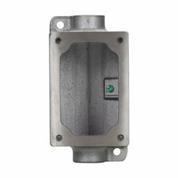 Crouse-Hinds Series EDSC371 1-Gang Iron Alloy Feed-Through Control Station Back Box