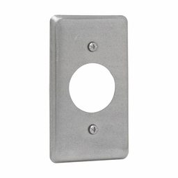 Crouse-Hinds TP612 1-13/32" Steel Single Receptacle Utility Box Cover