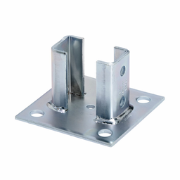 Product image for B-Line B281MSQHDG 6 x 6 x 3-1/2 Inch Hot Dip Galvanized Channel Post Base