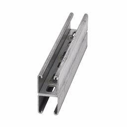 B-Line B22SHA-120GRN 1-5/8"W x 1-5/8"H Back to Back Channel, 9/16" x 11/8" Slotted on 2" Centers, 12ga, 10ft Length, Dura-Green&#8482;
