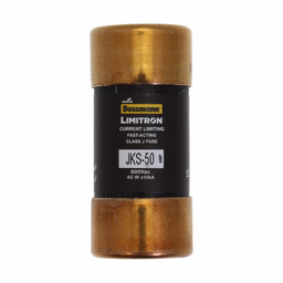 Eaton Bussmann series JKS fuse, LIMITRON Fast-acting fuse, Power panelboards, machinery disconnects, 50 A, 1, Class J, Non-indicating, Ferrule end x ferrule end, 200 kAIC at 600 Vac, Standard, 10, 600 V
