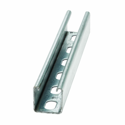 B-Line B22SH-120YZN 1-5/8"W x 1-5/8"H Channel, 9/16" x 11/8" Slotted on 2" Centers, 12ga, 10ft Length, Yellow Zinc Chromate