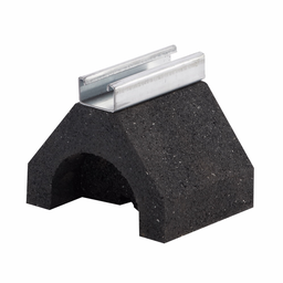 B-Line DB5 5"H x 6"W x 4.8"L Dura-BLOK&#8482; Rubber Rooftop Conduit Support Base w/ B44 1"H Channel, 200lb Load Rating