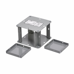 Product image for B-Line 33-LTX Wireway Cross Fitting, Lay-in, NEMA 1 rated, Steel, ANSI 61 gray painted, 3" X 3"