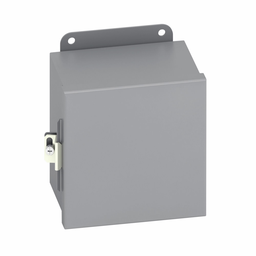 Product image for B-Line 1084-12CHC JIC Panel Enclosure, 10" x 8" x 4" NEMA 12, Hinged cover, 12CHC enclosure, Small single door, External mounting feet, Carbon steel, Seamless poured in-place gasket