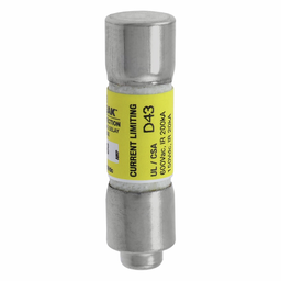 Eaton Bussmann series LP-CC fuse, Current-limiting time-delay fuse, Rejection style, 8 A, Dual, CC, Non-indicating, Ferrule end x ferrule end, 12 sec at 200%, 20 kAIC at 150 Vdc,200 kAIC at 600 V, Melamine tube, Standard, 10, 600 V, 150 Vdc
