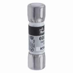 Eaton Bussmann series KTK fuse, LIMITRON Fast-acting fuse, Control circuits, lighting circuit protection, meter circuits, 15 A, Non-indicating, Ferrule end x ferrule end, 100 kAIC at 600 V, Melamine tube,Nickel-plated bronze endcap, 600 V