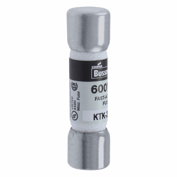 Eaton Bussmann series KTK fuse, LIMITRON Fast-acting fuse, Control circuits, lighting circuit protection, meter circuits, 25 A, Non-indicating, Ferrule end x ferrule end, 100 kAIC at 600 V, Melamine tube,Nickel-plated bronze endcap, 600 V