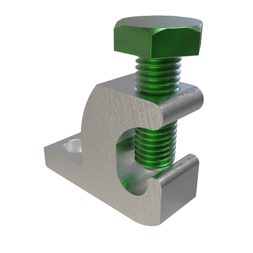 Product image for Ilsco GBL-4DBTH Permaground Copper Lay-in Groud Lug, Conductor Size 4-14, #10 Bolt Size, Hex Head, Tin Plated