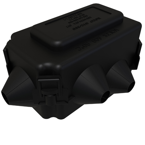 Ilsco GTT-500-500-W/C Aluminum T Tap Connector, Dual Rated, Main Conductor Range 500-350, Tap Range 500-2, Tin Plated, UL, CSA, Includes Cover Product image for Ilsco GTT-500-500-W/C Aluminum T Tap Connector, Dual Rated, Main Conductor Range 500-350, Tap Range 500-2, Tin Plated, UL, CSA, Includes Cover