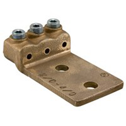 Product image for Ilsco CL-1-300 Bronze Mechanical Lug, Conductor Range 300-4/0, 1 Port, 1 Hole, 1/2in Bolt Size