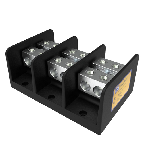 ILSCO PDB-22-350-3 620 Amp 600 Volt 6 AWG to 350 MCM Electrotinned Aluminum Alloy Power Distribution Block ILSCO PDB-22-350-3 620 Amp 600 Volt 6 AWG to 350 MCM Electrotinned Aluminum Alloy Power Distribution Block