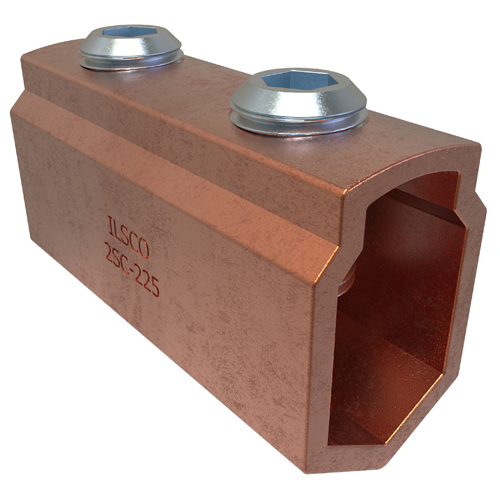 Product image for Ilsco 2SC-225 Copper Mechanical Splice, Conductor Range 250-3/0, UL