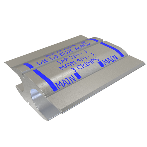 ILSCO AH-4 600 Volt 1 to 4/0 AWG Run 1 to 2/0 AWG Tap 2.5 x 2.38 Inch Aluminum Alloy Compression Tap Connector ILSCO AH-4 600 Volt 1 to 4/0 AWG Run 1 to 2/0 AWG Tap 2.5 x 2.38 Inch Aluminum Alloy Compression Tap Connector