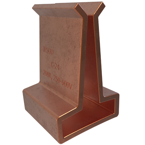 Product image for ILSCO C-24 BRZ FUSE CLIP 200A-250/6