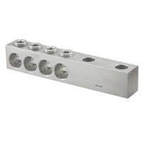 Product image for Ilsco PET-6-350-Z Aluminum Spade Type Transformer Lug, Dual Rated, Conductor Range 350-12, 6 Ports