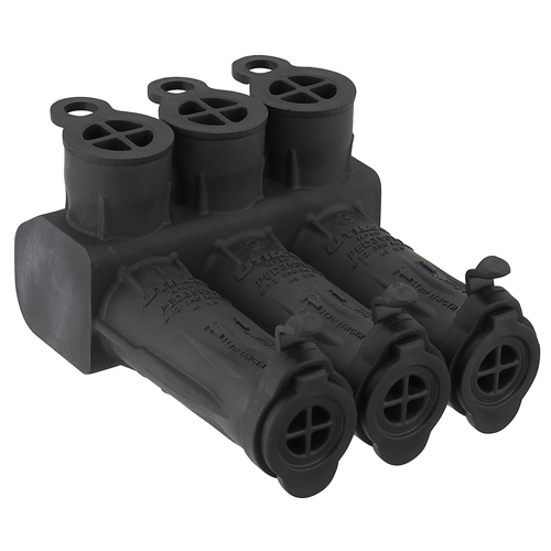 ILSCO PED3-350SS-DB 600 Volt 3.555 x 4.447 x 2.435 Inch Clear Plated Aluminum Alloy 3-Port Underground Tap Connector ILSCO PED3-350SS-DB 600 Volt 3.555 x 4.447 x 2.435 Inch Clear Plated Aluminum Alloy 3-Port Underground Tap Connector