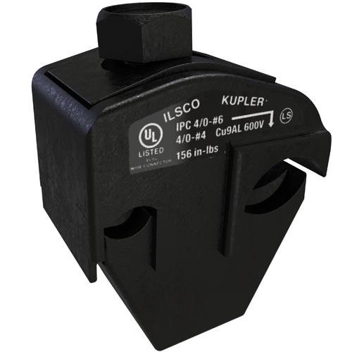 ILSCO IPC-4/0-6 UL/CSA Listed 4/0-4 AWG Main Range 6 - 14 AWG Tap Range Insulation Piercing Connector ILSCO IPC-4/0-6 UL/CSA Listed 4/0-4 AWG Main Range 6 - 14 AWG Tap Range Insulation Piercing Connector